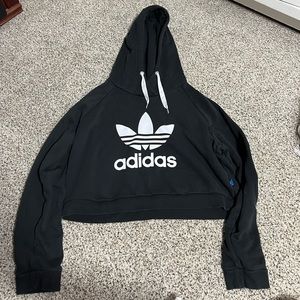Black Adidas cropped sweatshirt